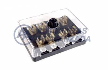 FUSIBLERA ROYALTEK DE 4 FUSIBLES CILINDRICOS UNIVERSAL ---
